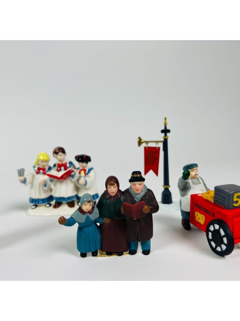 Vintage Dept 56 Christmas Village Figurines Choir Street Vendor Holiday Decor